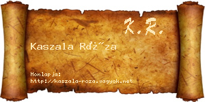 Kaszala Róza névjegykártya