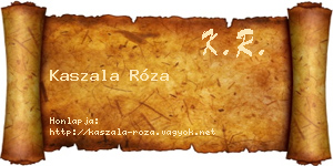 Kaszala Róza névjegykártya