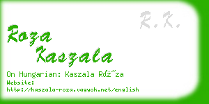 roza kaszala business card